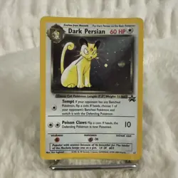 Dark Persian Pokemon Card WOTC Black Star Promo #17 Holo SWIRL 2000 NM - Image 2