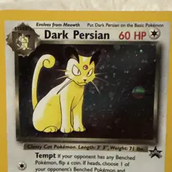 Dark Persian Pokemon Card WOTC Black Star Promo #17 Holo SWIRL 2000 NM - Image 3