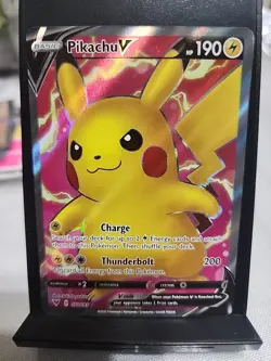 Pokemon TCG Vivid Voltage Pikachu v 170/185 Full Art Ultra Rare Card - Image 1