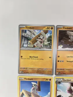 Pokemon Card Lot Of 9 Timburr Gurdurr Conkeldurr Collection Reverse Holo - Image 4