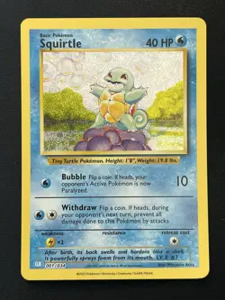 Squirtle 001/034 Trading Card Game Classic Holo Pokemon TCG Near Mint - Image 1