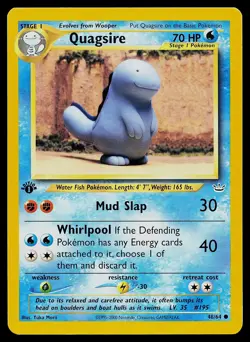 Pokemon Card Quagsire 48/64 Neo Revelation 1st Edition - Image 1