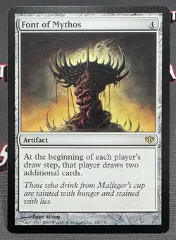 MTG Font of Mythos- DAMAGED -Conflux Magic the Gathering Card #136 - Image 1