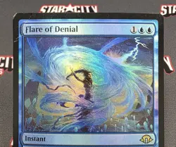 MTG FOIL Flare of Denial- DAMAGED -Modern Horizons 3 Magic Card #062 - Image 3