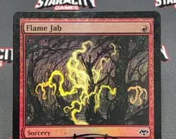 MTG FOIL Flame Jab- Signed -Eventide Magic the Gathering Card #053 - Image 3