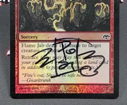 MTG FOIL Flame Jab- Signed -Eventide Magic the Gathering Card #053 - Image 4