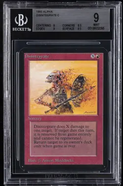 1993 MAGIC: THE GATHERING ALPHA C DISINTEGRATE BGS 9 - Image 1