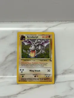 Aerodactyl Holo Rare Pokemon Card - Fossil Set 1/62 1999 Fast Ship Lightly Used - Image 1