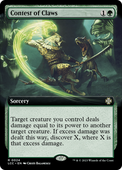 Contest of Claws (Extended Art) #24 (Foil) MP Lost Caverns of Ixalan Magic MTG - Image 1