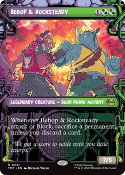 Bebop & Rocksteady - Showcase Light Play, English Magic the Gathering MTG Teenag - Image 1