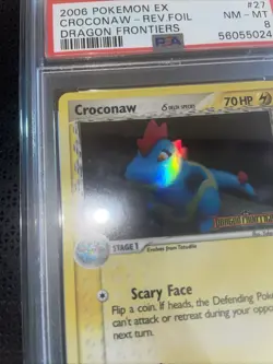 Pokemon Croconaw EX Dragon Frontiers Reverse Holo Stamped #27 PSA 8 NM-MT - Image 3