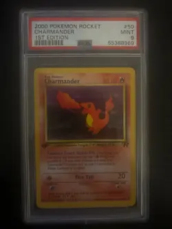 2000 POKEMON ROCKET CHARMANDER 1st EDITION #50 PSA 9 MINT - Image 1