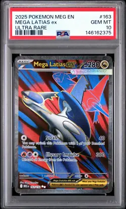 2025 POKEMON MEG EN-MEGA EVOLUTION ULTRA RARE #163 MEGA LATIAS EX PSA 10 - Image 1