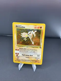 Pokemon TCG Hitmonlee 7/62 Holo Rare Unlimited Fossil Card - Image 1