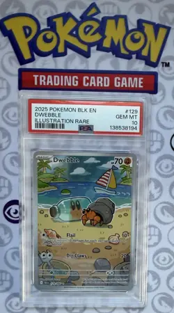 Pokemon TCG - PSA 10 - Dwebble - 129/086 - Black Bolt Illustration Rare Low Pop - Image 2