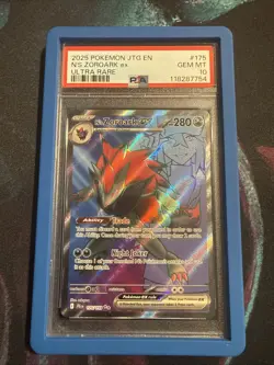 POKEMON JTG EN-JOURNEY TOGETHER ULTRA RARE #175 N'S ZOROARK EX PSA 10 W/GUARD - Image 1