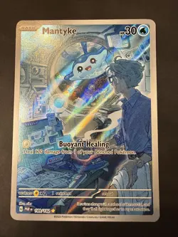 Mantyke 189/182 SV04: Paradox Rift Holo Pokemon TCG Card Full Art - Image 1