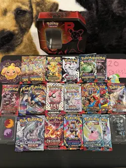 Pokemon 20X Pack Lot! Variety of Sealed Packs, extra Accessories, and a TR TIN! - Image 1