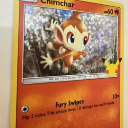 Chimchar 12/25 Promo Holo McDonald's 25th Anniversary Promos Pokemon - Image 4