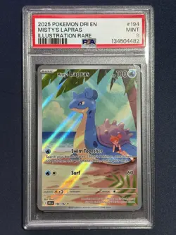Pokemon TCG Misty's Lapras Destined Rivals 194/182 PSA 9 - Image 1