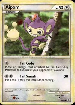 Aipom 43/95 Common HGSS Unleashed Pokemon - Image 1