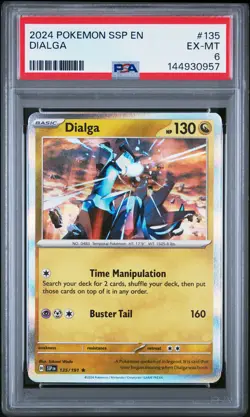 2024 POKEMON SSP EN-SURGING SPARKS #135 DIALGA PSA 6 - Image 1