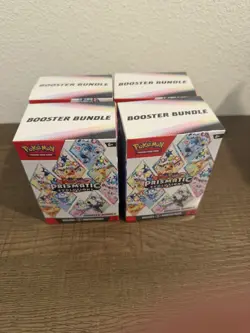 Pokemon Scarlet Violet Prismatic Evolutions Booster Bundle - Lot Of 4 (24 Packs) - Image 2