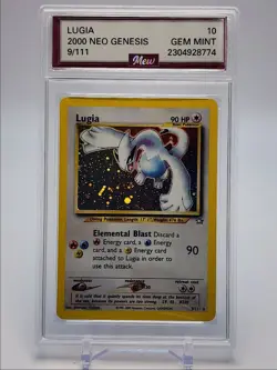 LUGIA 2000 POKEMON NEO GENESIS RARE HOLO 9/111 MEW 10 Q4596 - Image 1