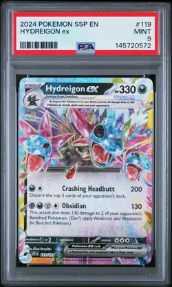 2024 POKEMON SSP EN-SURGING SPARKS #119 HYDREIGON EX PSA 9 - Image 1