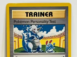 Vintage 2000 Pokemon TCG Neo Destiny TRAINER PERSONALITY TEST 102/105 LP-NM Unc. - Image 2