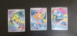 Pokemon First Partner Illustration Collection Near Mint Turtwig Chimchar Piplup - Image 1