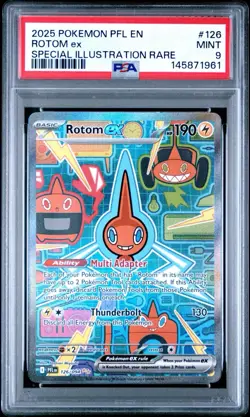 2025 Pokemon PFL Rotom EX Special Illustration Rare PSA 9 #126/094 - Image 1