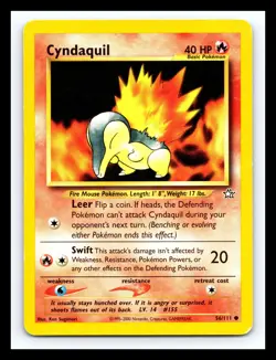 💥 2000 Pokemon Neo Genesis Unlimited - CYNDAQUIL - Non Holo # 56/111 - Image 1