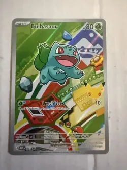 First Partner Illustration Bulbasaur Promo Full Art Holo 037 Pokemon TCG - Image 1
