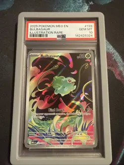 POKEMON MEG EN-MEGA EVOLUTION ILLUSTRATION RARE #133 BULBASAUR PSA 10 W/GUARD - Image 1