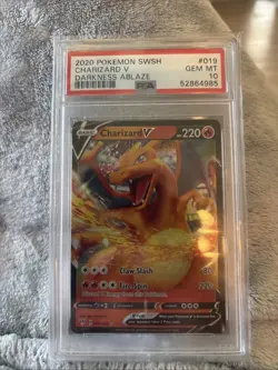 2020 Pokemon Sword & Shield Charizard Vmax 019/189 Darkness Ablaze Mint - PSA 10 - Image 1