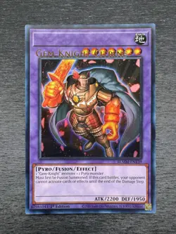 YuGiOh! Gem-Knight Citrine BLMM - Error Misprint Name Shift 1st Ed Near Mint - Image 2