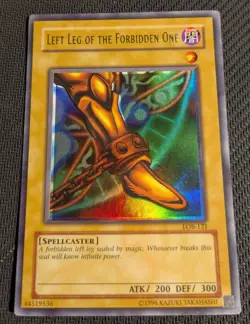 Yugioh Left Leg of the Forbidden One LOB-121 Ultra MISPRINT/FOIL SHIFT ERROR LP! - Image 1