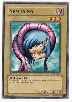 Nemuriko LOB-013 1st Edition Yu-Gi-Oh! Asian English Vintage NM - Image 1