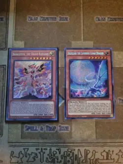 YUGIOH BAHALUTIYA THE GRAND RADIANCE LIOV + SELEGLARE THE LUMINOUS LUNAR DRAGON - Image 1