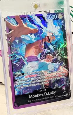 One Piece CCG Monkey.D.Luffy OP09-061 Leader ST26 English Foil Card - Image 2