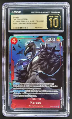 2024 ONE PIECE KARASU RARE ALT ART OP05-005 CGC 10 PRISTINE RC7 - Image 1