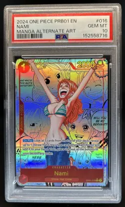 2024 One Piece The Best Nami Manga Alt Art #OP01-016 PSA 10 GEM MINT - Image 1