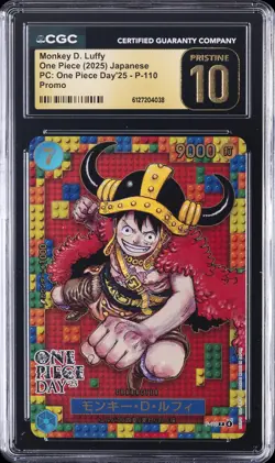 2025 ONE PIECE PC: ONE PIECE DAY '25 JPN PROMO MONKEY D. LUFFY CGC 10 PRISTINE - Image 1
