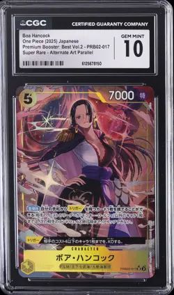 2025 ONE PIECE PREM BOOSTER: BEST VOL.2 JPN BOA HANCOCK CGC 10 GEM MINT - Image 1