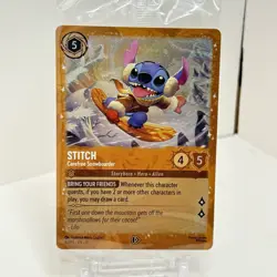 Disney Lorcana Winterspell Stitch Carefree Snowboarder Promo 42/p3 NM - Image 1