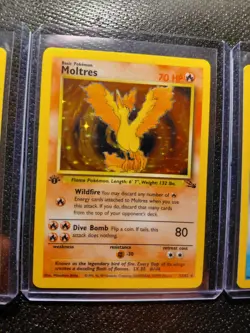 Pokemon TCG Raichu 1999+Moltres And Vapereon 1st Edition Holo 3 Card Lot - Image 2
