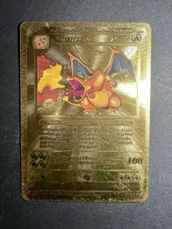❤‍🔥 Charizard 120 HP Pokemon Gold Foil Card 4/102 ✨ - Image 1