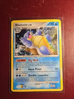 Pokemon TCG Blastoise Holo Rare Card Platinum 2/127 - Image 1