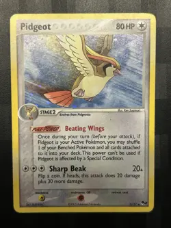 Pokemon Pidgeot 2/17 POP Series 2 Holo Rare CARD 2005 Swirl MP - Image 1